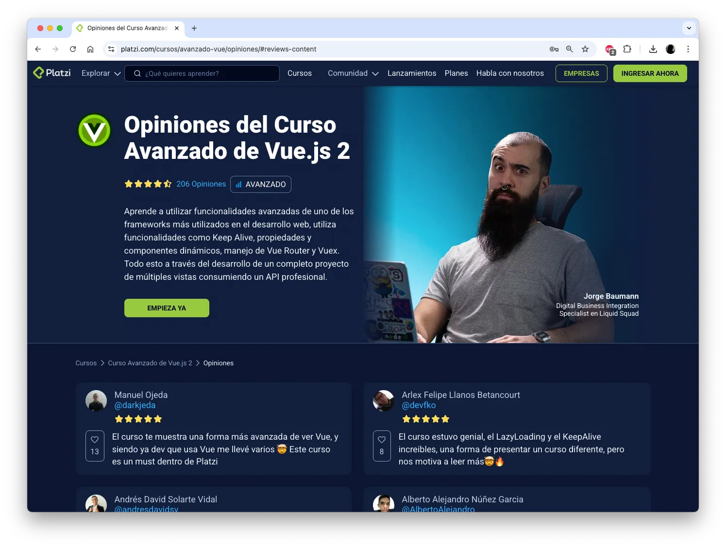 Curso Vue.js avanzado - Platzi