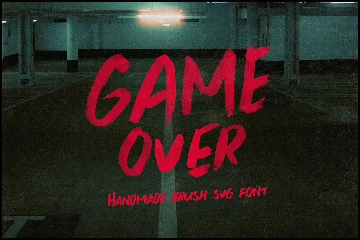 Game Over Brush Fuente para Videojuegos