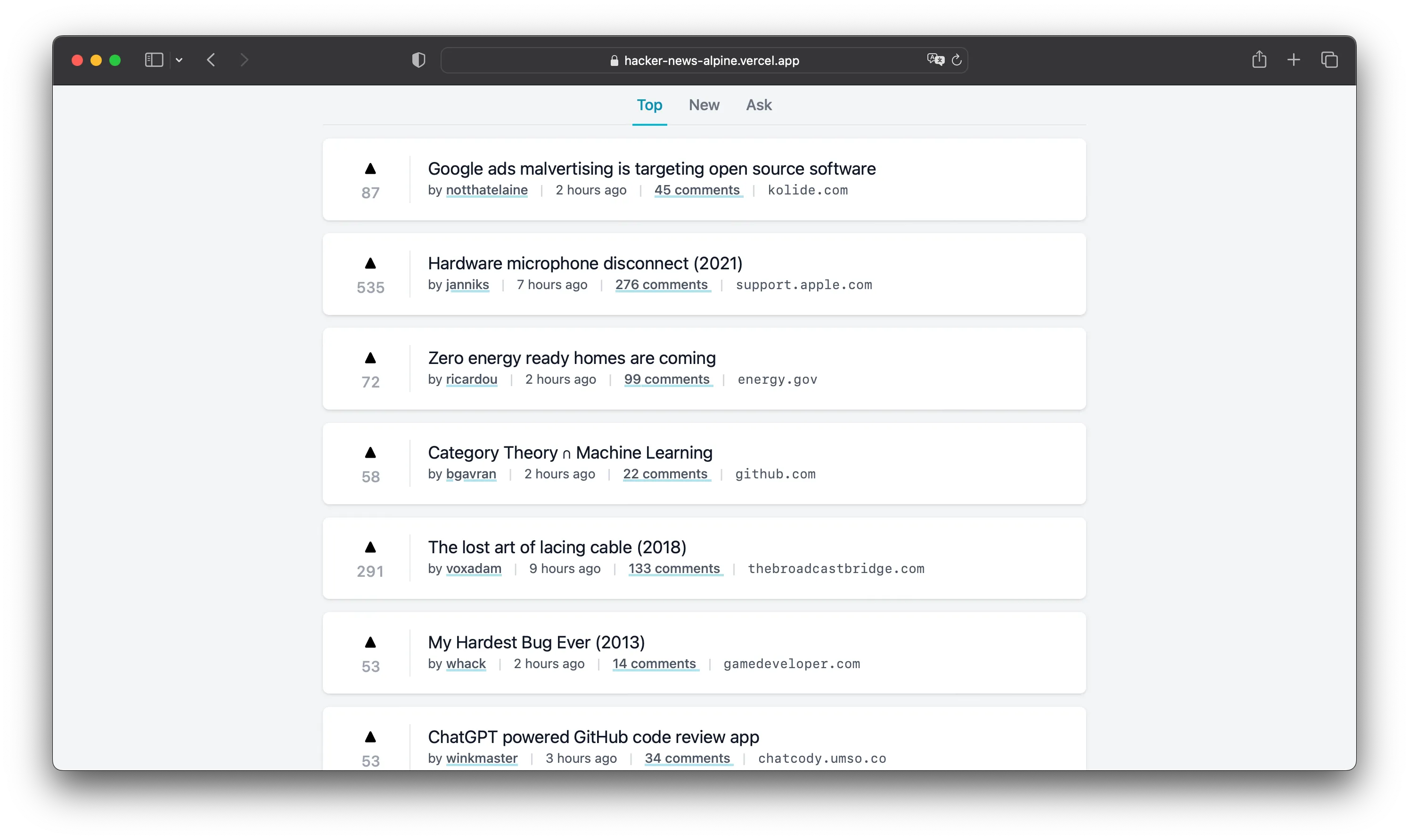Hacker News Clone