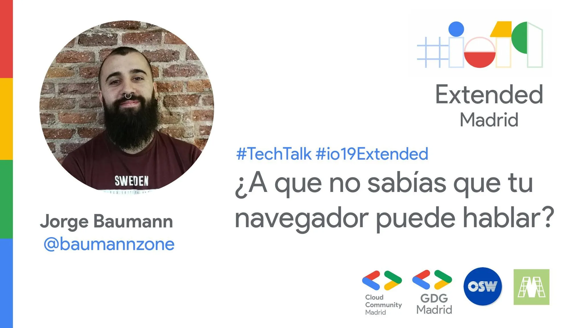 Charla en Google I/O Extended sobre APIs de voz