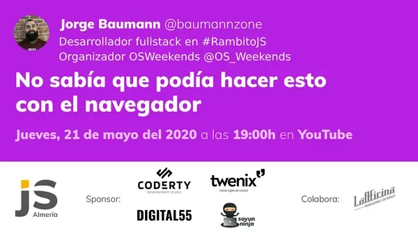 Charla en Almeria.js sobre características del navegador