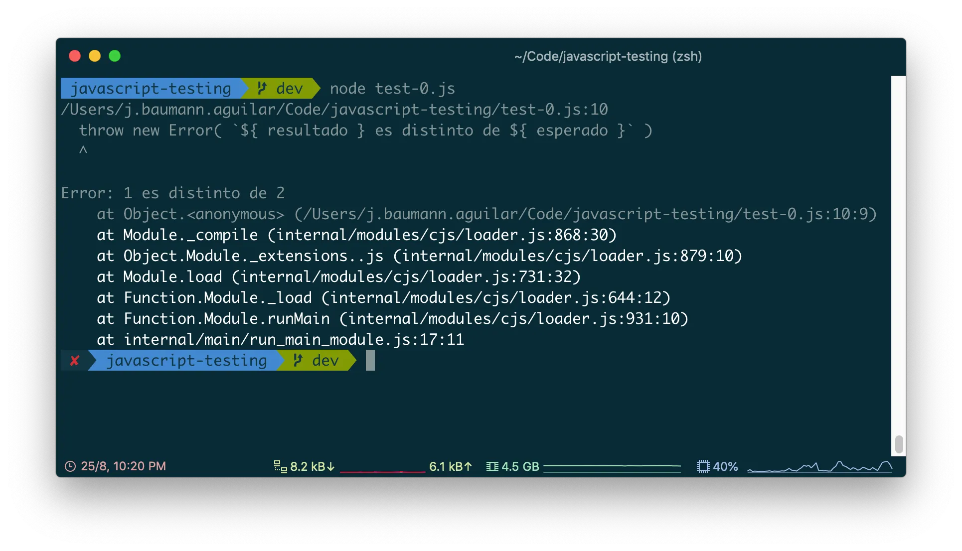 Test 0 running