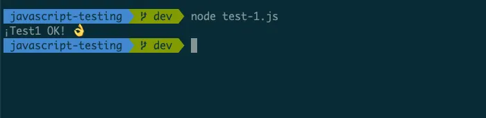 Test 1 running