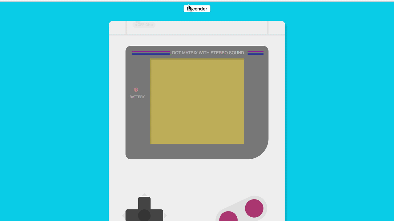 Pure CSS Game Boy Animation